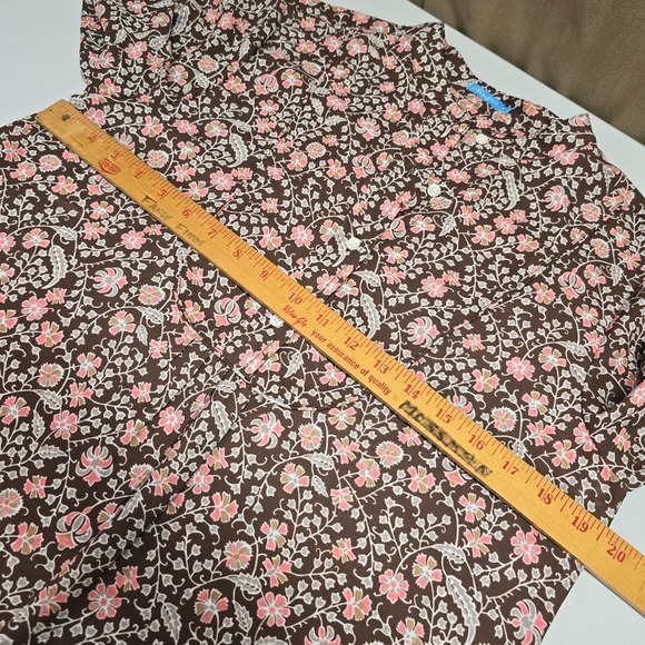 J McLaughlin‎ Dress Womens Medium Brown Floral Long Sleeve Pockets Lightweight - Picture 10 of 13